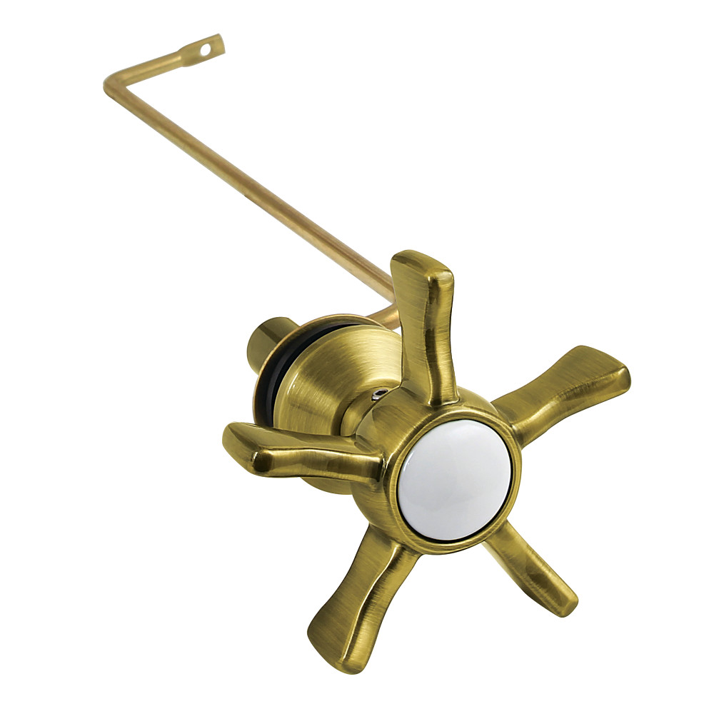 Hamilton Toilet Tank Lever - Antique Brass - Side Mount - Cross Handle Design