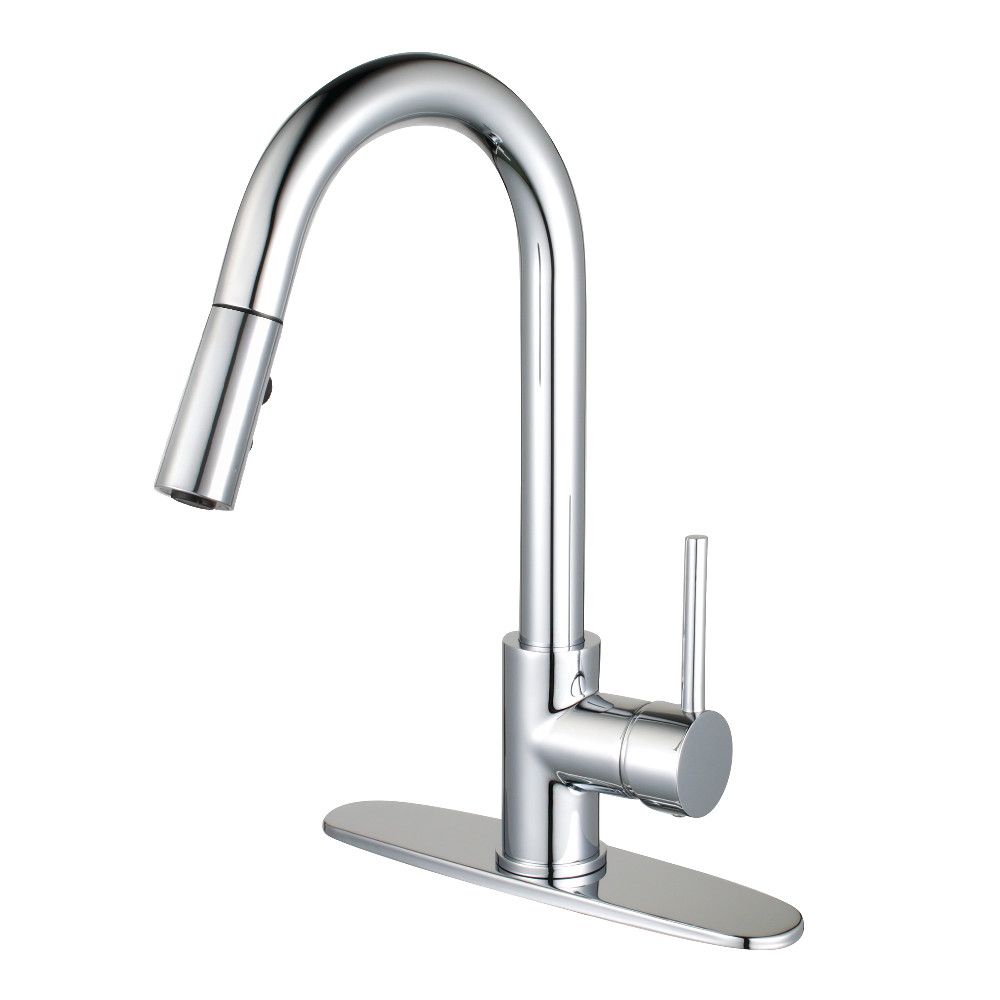 Picture of Kingston Brass LS2461DL Gourmetier Concord Single-Handle Pull Down Sprayer Bar Faucet - Polished Chrome