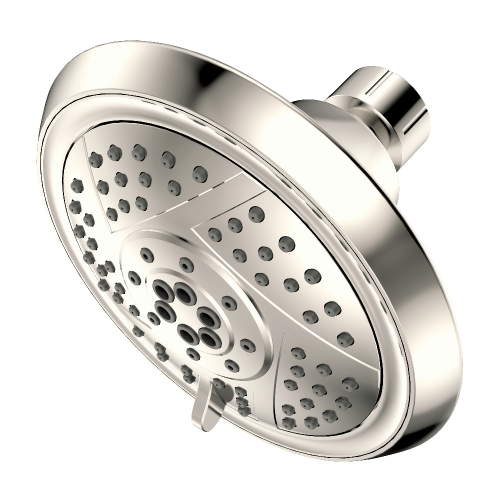 Vil Bosch 5-Function Shower Head - Polished Nickel - 5 in. - ABS Material