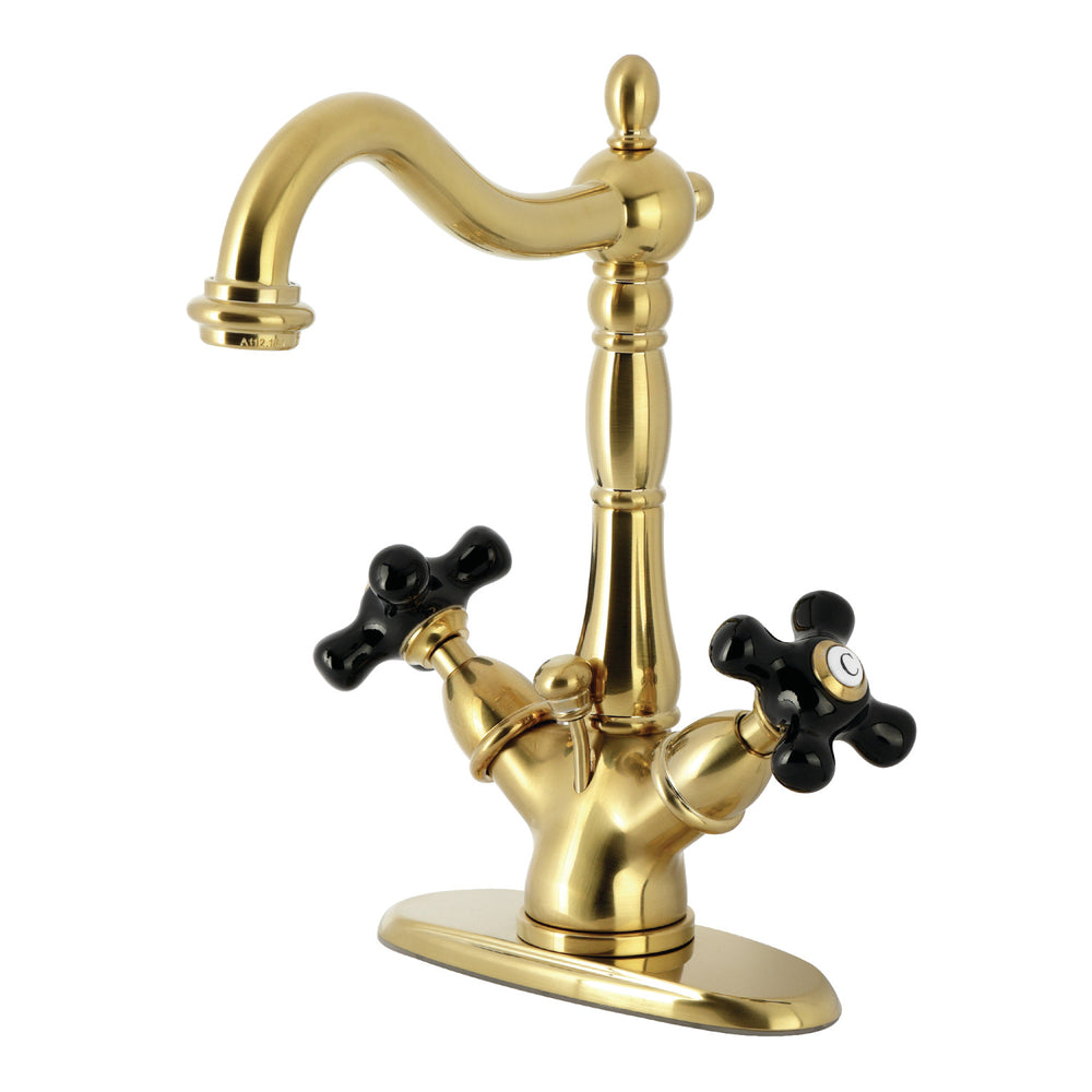 KS1437PKX Duchess Double-Handle 4 in. Centerset Bathroom Faucet with Brass Pop-Up, Brushed Brass