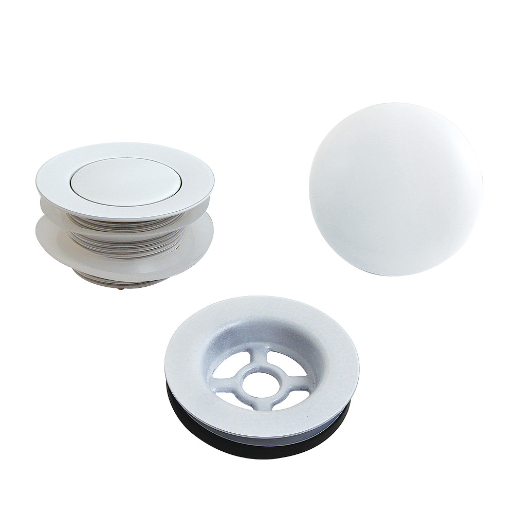 Toe Touch Tub Drain Trim Kit - White - 1.5in. NPSM - Durable Brass Construction