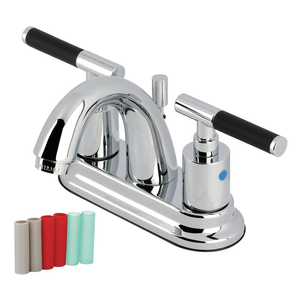 KB8611CKL Kaiser Double-Handle 4 in. Center Set Bathroom Faucet with Pop-Up Drain - Polished Chrome