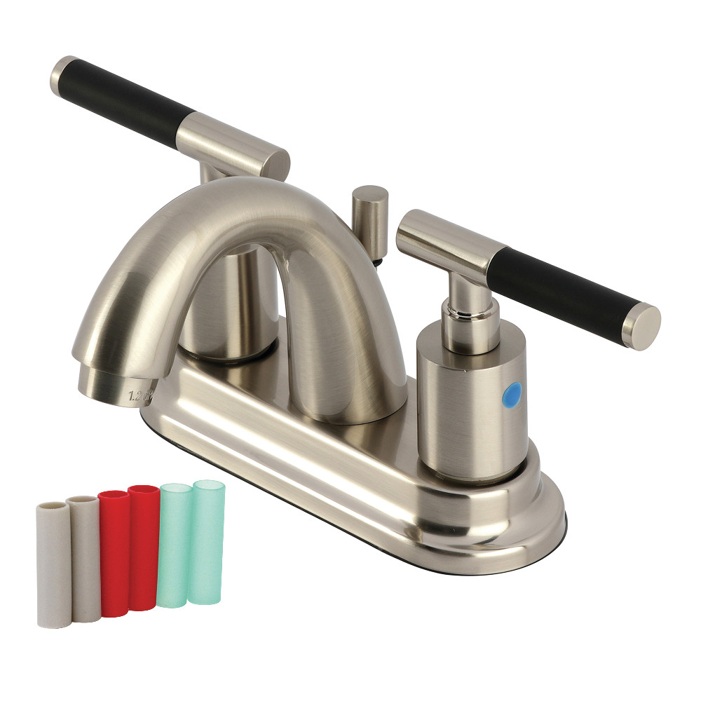 KB8618CKL Kaiser Double-Handle 4 in. Center Set Bathroom Faucet with Pop-Up Drain - Brushed Nickel