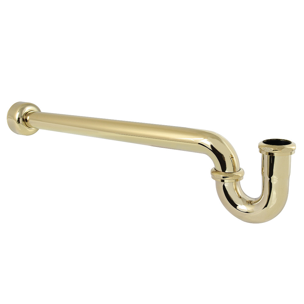 Decorative P-Trap - Polished Brass - 24 in. Length - 18 Gauge - Durable Design
