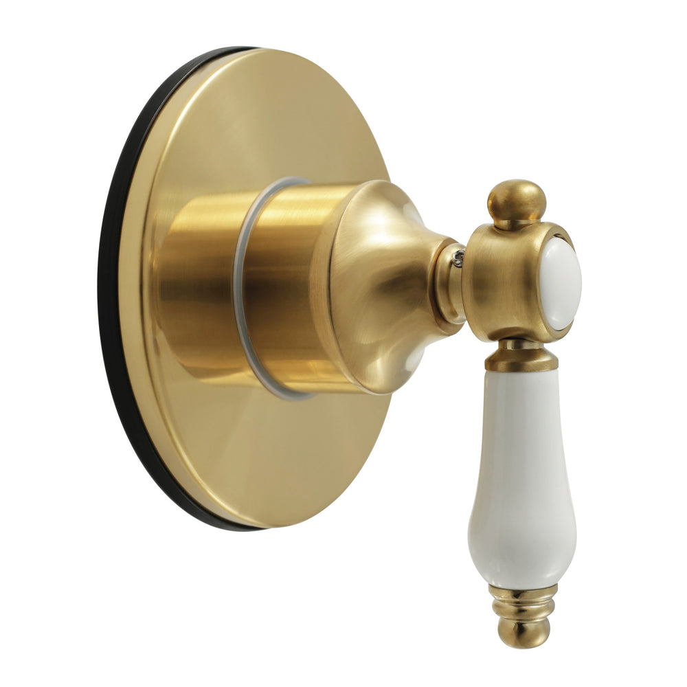KS4037BPL Bel-Air Single-Handle Six-Way Diverter Valve with Round Trim Kit, Brushed Brass
