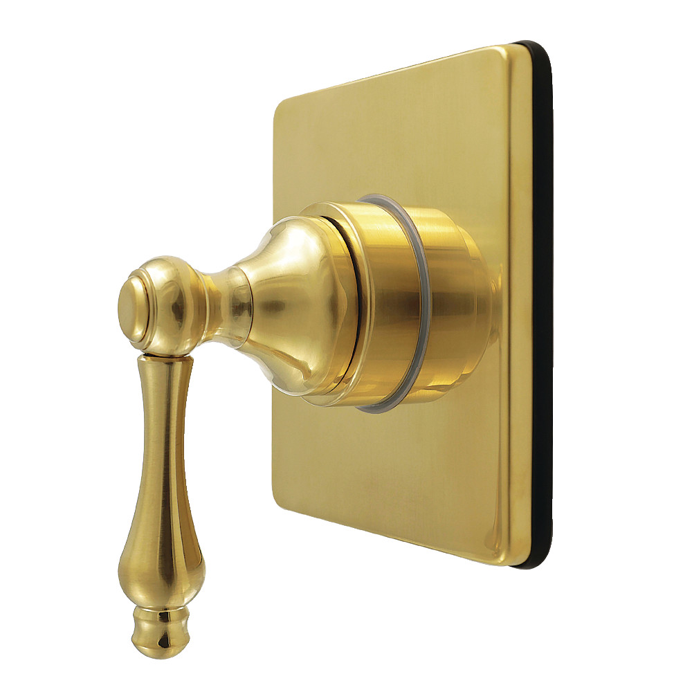 KS4047AL 4.31 x 3.93 x 5.28 in. Restoration Single-Handle Six-Way Diverter Valve with Square Trim Kit, Brushed Brass