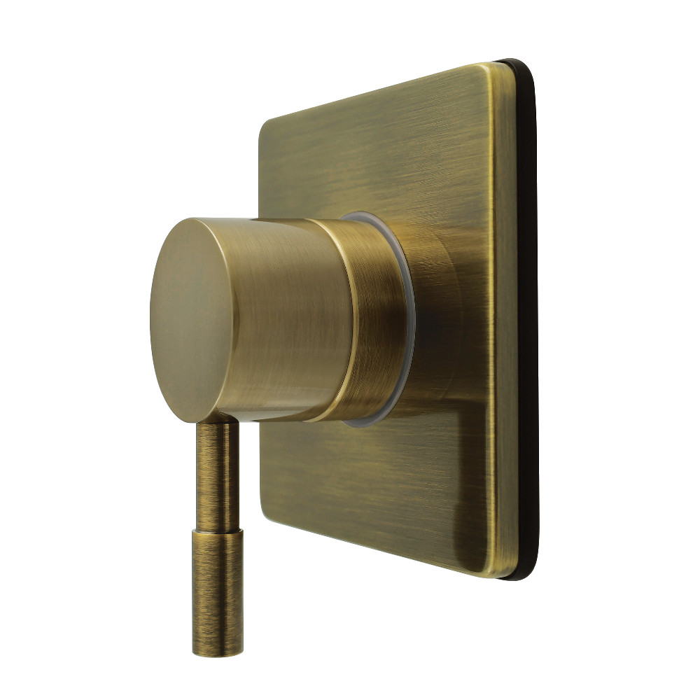 KS4043DL Concord Single-Handle Six-Way Diverter Valve with Square Trim Kit, Antique Brass