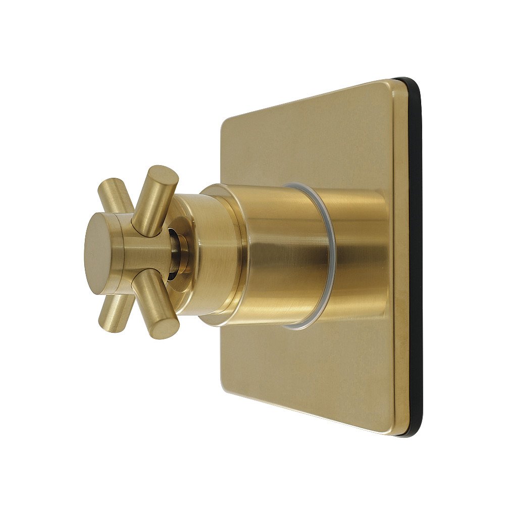 KS4047DX Concord Single-Handle Six-Way Diverter Valve with Square Trim Kit, Brushed Brass