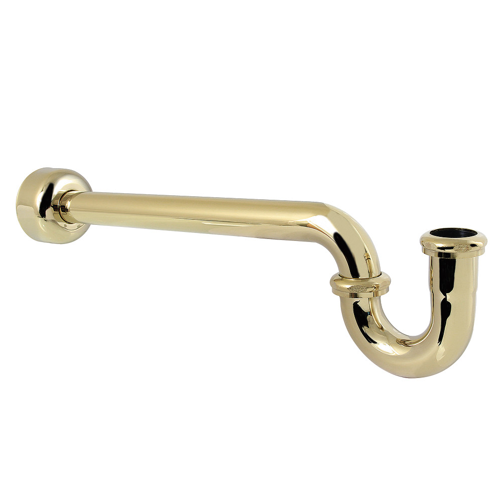 Decorative P-Trap - Polished Brass - 18 in. Length - Durable 18-Gauge