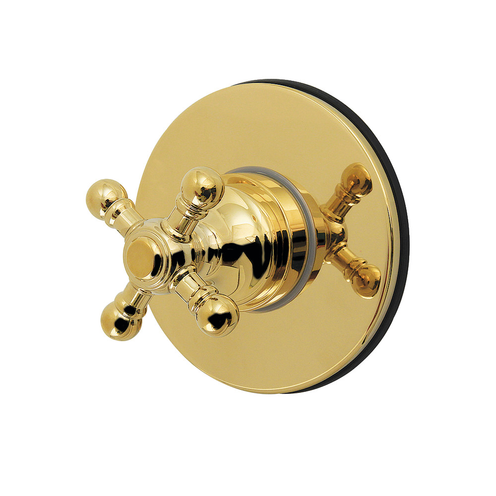 KS4032BX 4.31 x 3.93 x 4.31 in. Metropolitan Single-Handle Six-Way Diverter Valve with Round Trim Kit - Polished Brass