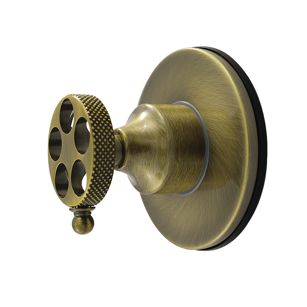 KS4033RKX Webb Single-Handle Six-Way Diverter Valve with Knurled Handle & Round Trim Kit - Antique Brass