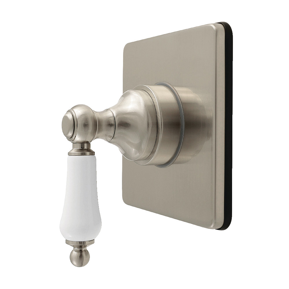 KS4048PL 4.31 x 3.93 x 5.31 in. Restoration Single-Handle Six-Way Diverter Valve with Square Trim Kit - Brushed Nickel