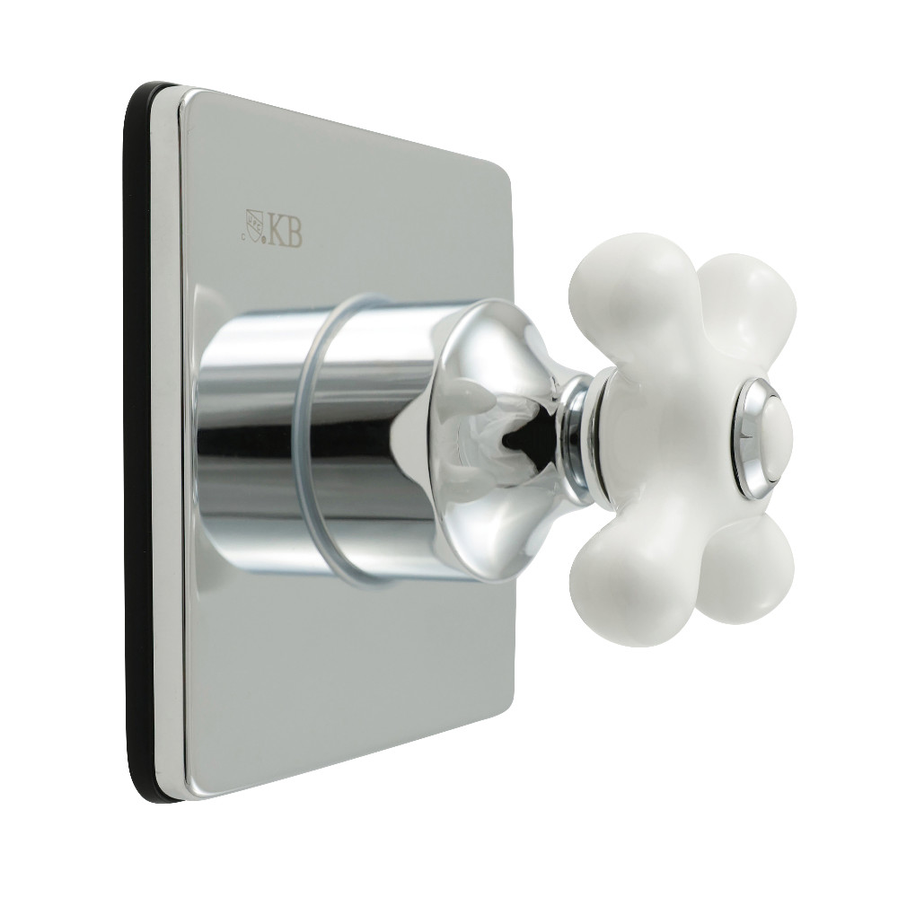 KS4041PX Restoration Single-Handle Six-Way Diverter Valve with Square Trim Kit - Polished Chrome