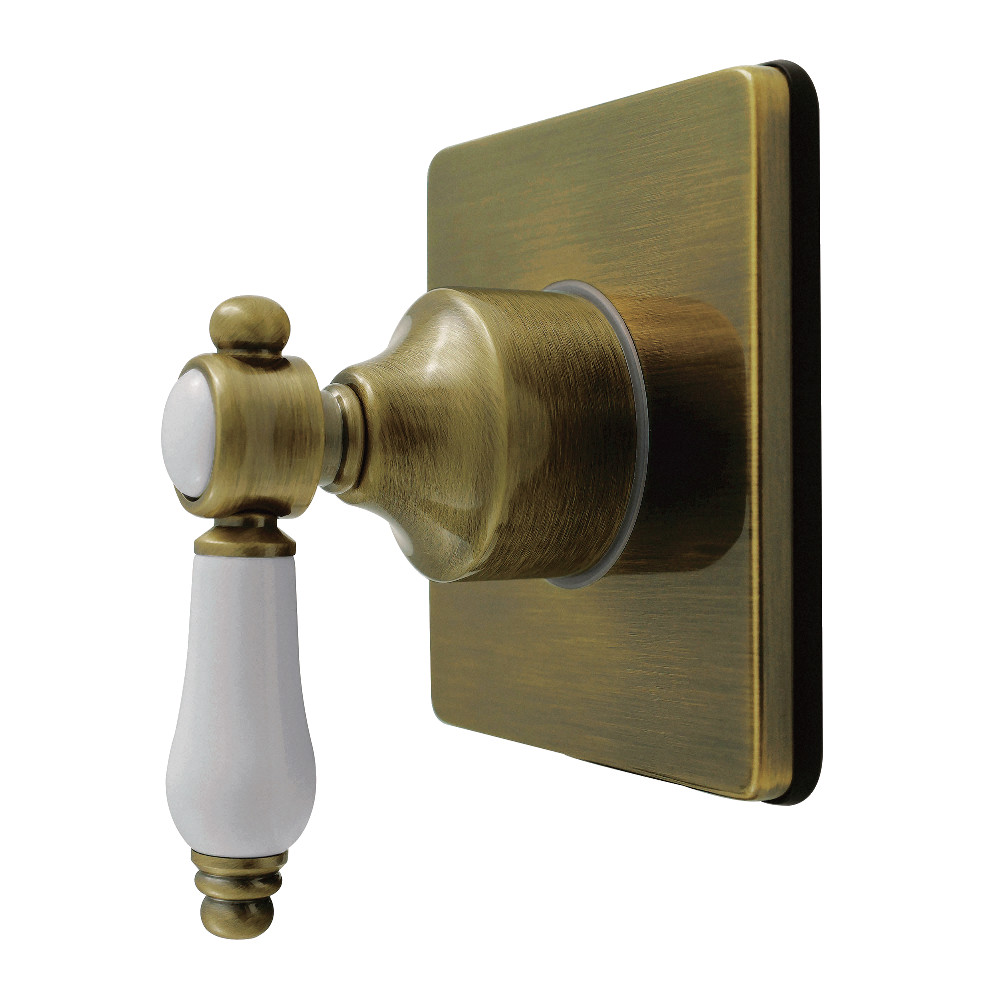 KS4043BPL Bel-Air Single-Handle Six-Way Diverter Valve with Square Trim Kit - Antique Brass