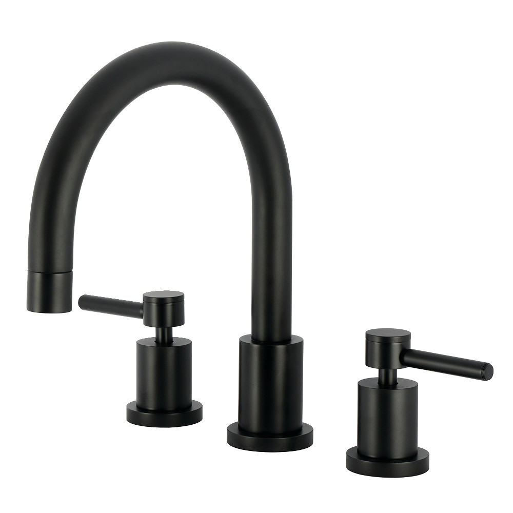 KS8320DL 8 x 8.31 x 11.12 in. Concord Two-Handle Deck Mount Roman Tub Faucet - Matte Black