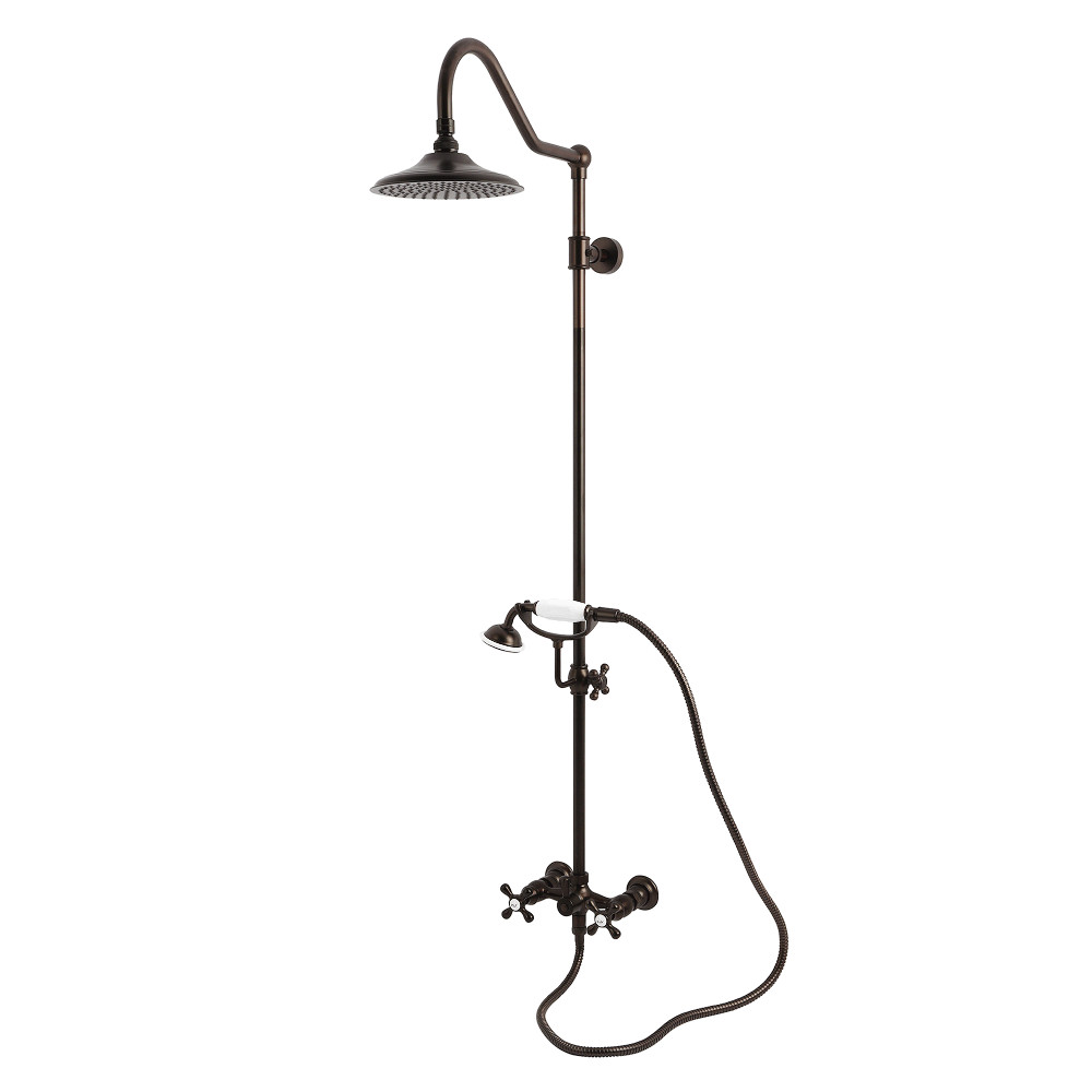 CCK3665AX 21.81 x 6 x 49.93 in. Wall Mount Rain Drop Shower System with Hand Shower - Oil Rubbed Bronze