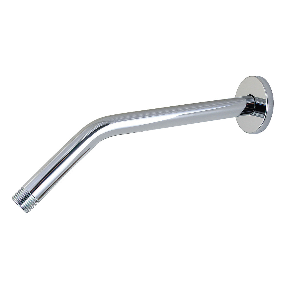 Shower Arm with Round Flange - Polished Chrome - 12 in. - Durable Brass Construction