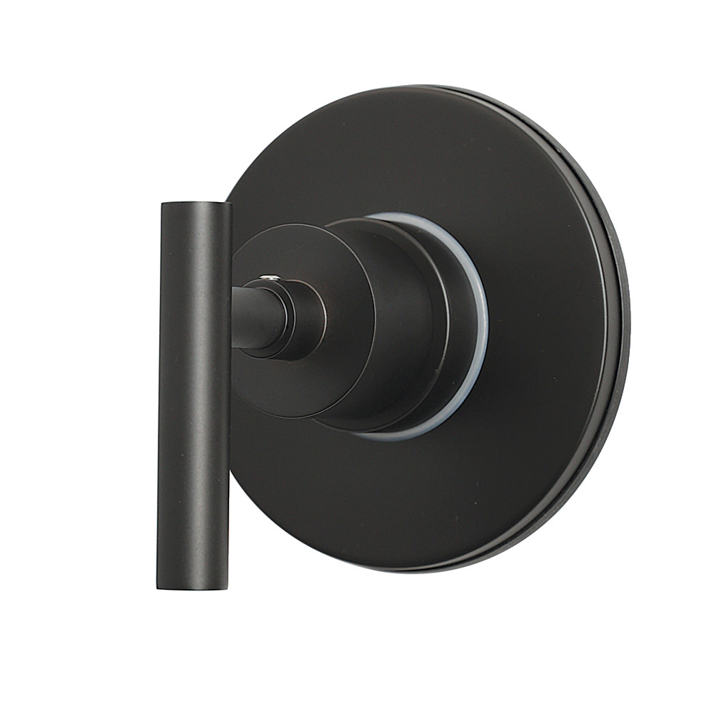 KS3030CML Manhattan Single-Handle Three-Way Diverter Valve with Round Trim Kit - Matte Black