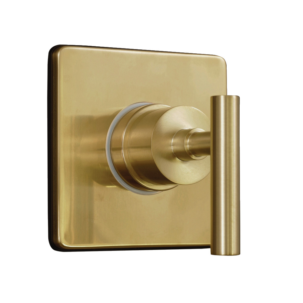 KS3047CML Manhattan Single-Handle Three-Way Diverter Valve with Square Trim Kit - Brushed Brass