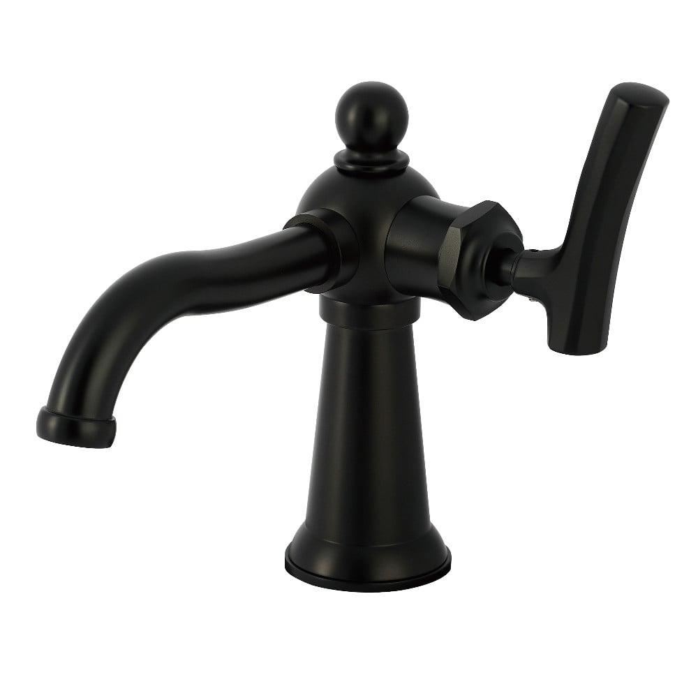 KS3540TKL Hallerbos One-Handle Single-Hole Bathroom Faucet with Push Pop-Up Drain - Matte Black