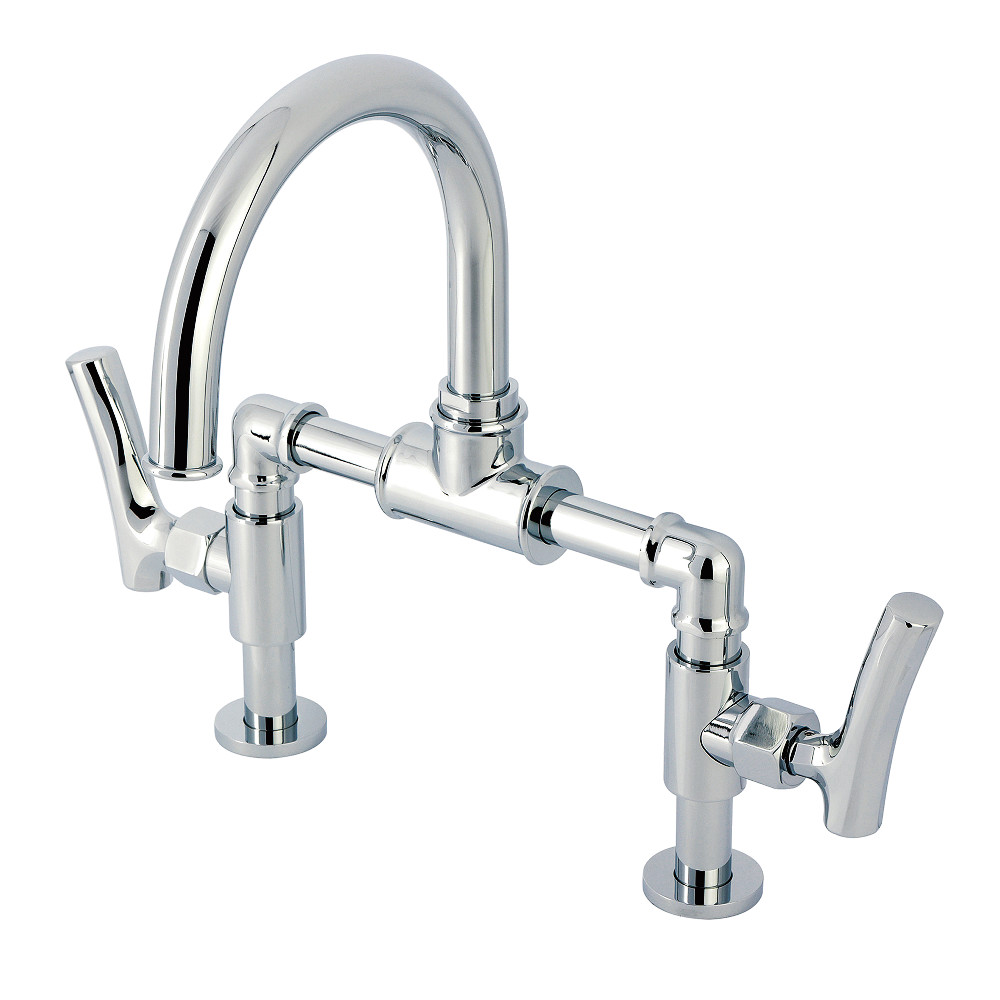 KS2171TKL Bridge Bathroom Faucet with Brass Pop-Up - Polished Chrome