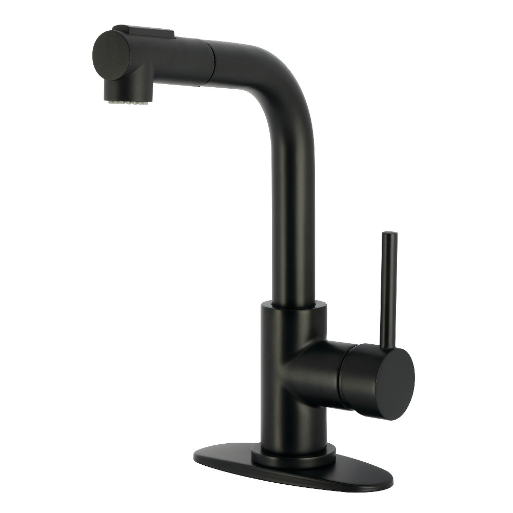 Picture of Kingston Brass LS2410DL Concord Single-Handle Pull-Out Bar Faucet - Matte Black