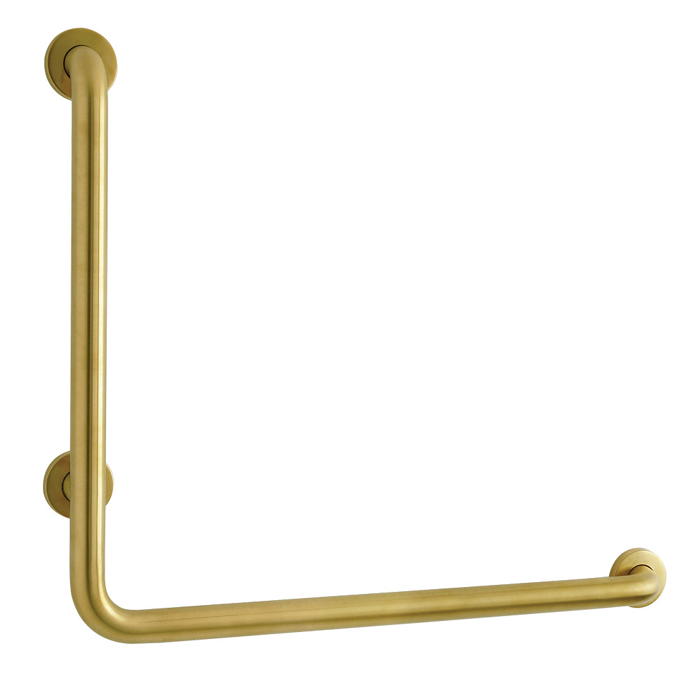 GBL1224CSR7 Made To Match 24 x 24 in. L-Shaped Stainless Steel ADA Grab Bar - Right Hand - Brushed Brass