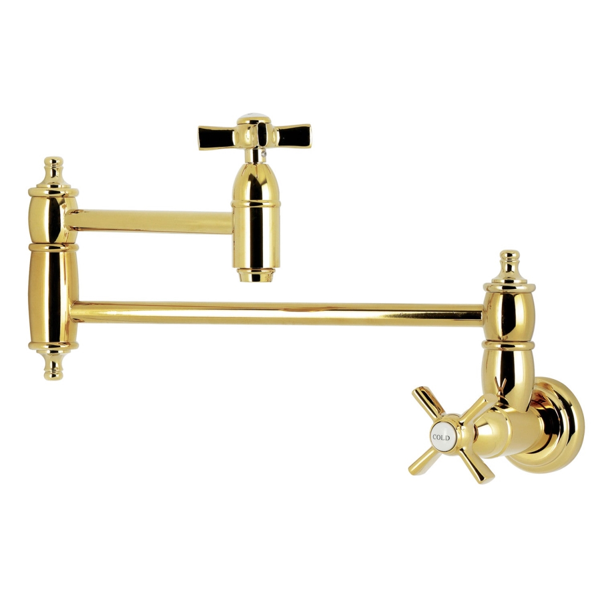 Picture of Kingston Brass KS3102ZX Millennium Wall Mount Pot Filler Faucet - Polished Brass