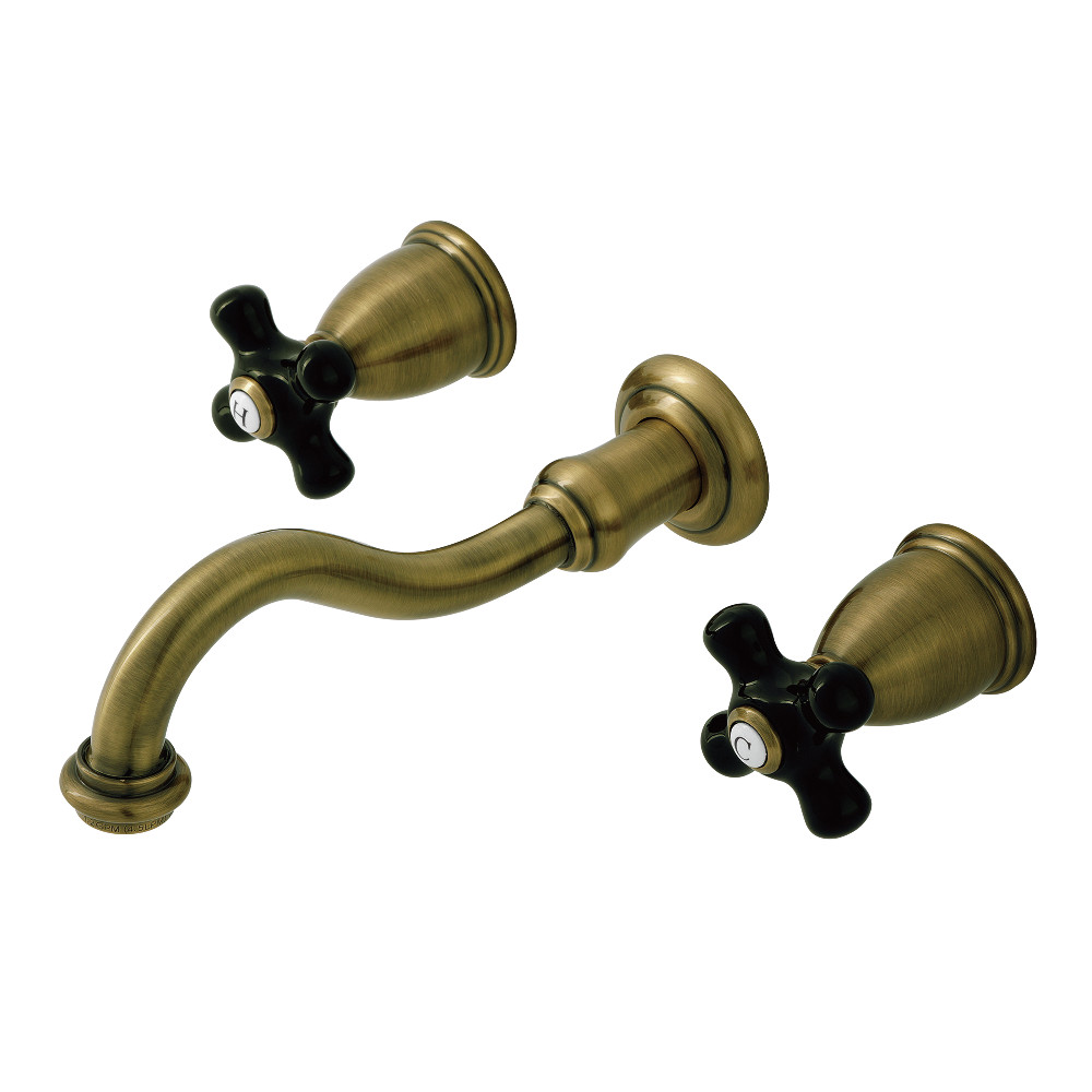 KS3123PKX Duchess Double-Handle Wall Mount Bathroom Faucet - Antique Brass