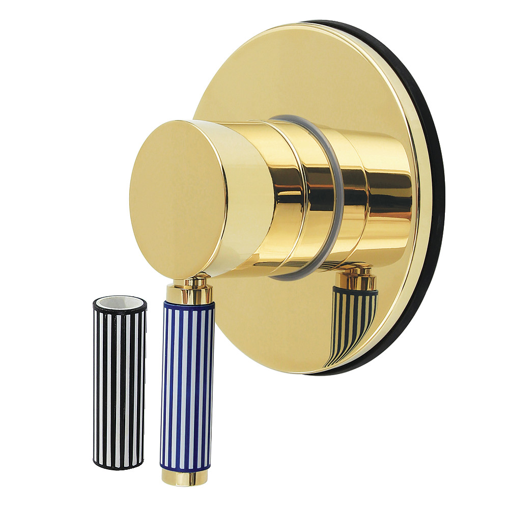 KS3032KPS Verona Single-Handle Three-Way Diverter Valve with Round Trim Kit - Polished Brass