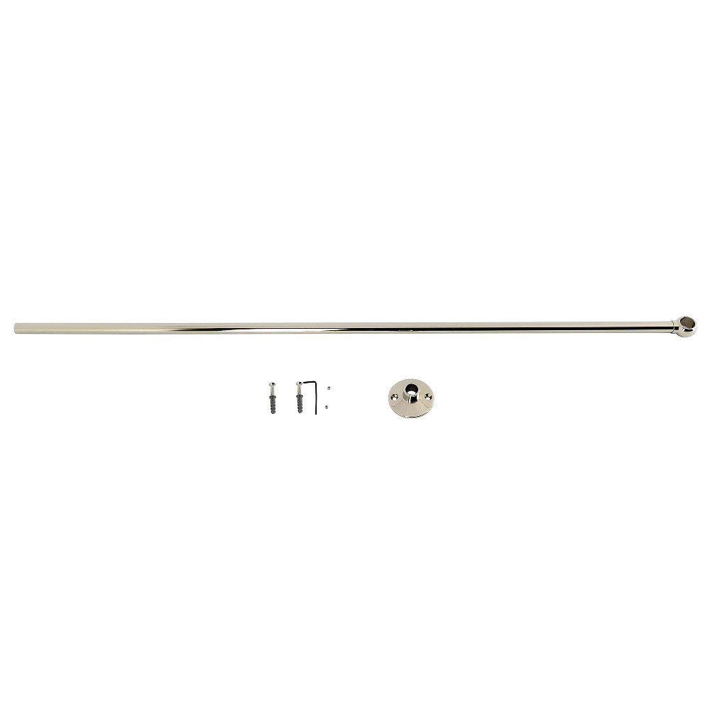 CCS346 Vintage Shower Curtain Rod Support - Polished Nickel
