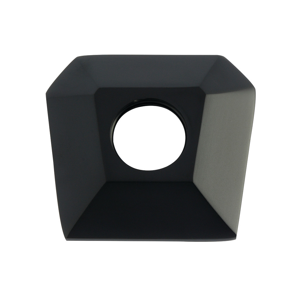 K130F0SQ Trapeze Hexagon Shower Arm Flange - Matte Black