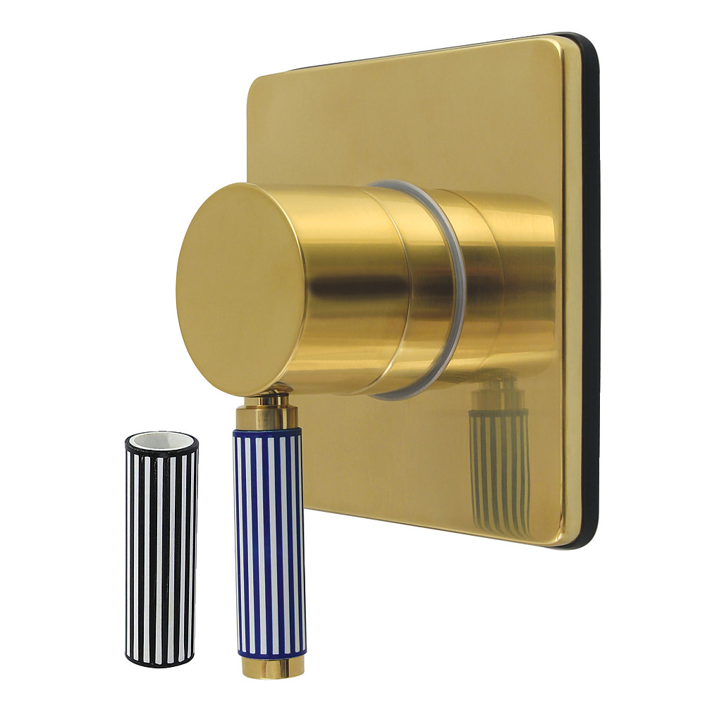 KS4047KPS Verona Single-Handle Six-Way Diverter Valve with Square Trim Kit - Brushed Brass