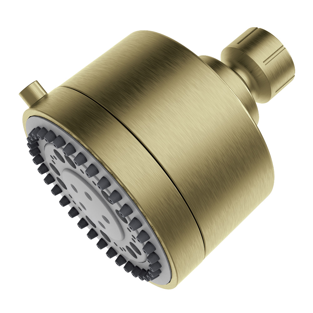 KX875AB Vil Bosch 3 in. Round 5-Function ABS Shower Head - Antique Brass