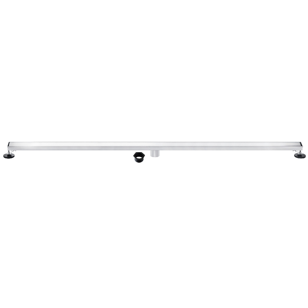 BSF7221 Watercourse 72 in. Stainless Steel Linear Shower Drain with Reversible Tile Insert & Flat Grate - Polished Chrome