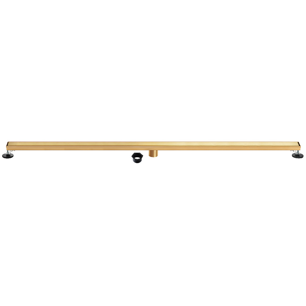 BSF7227 Watercourse 72 in. Stainless Steel Linear Shower Drain with Reversible Tile Insert & Flat Grate - Brushed Brass