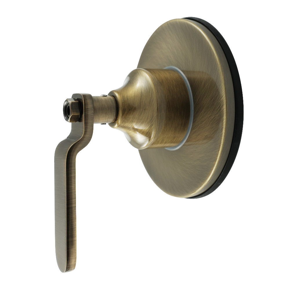 KS3033KL Whitaker Single-Handle Three-Way Diverter Valve with Round Trim Kit - Antique Brass