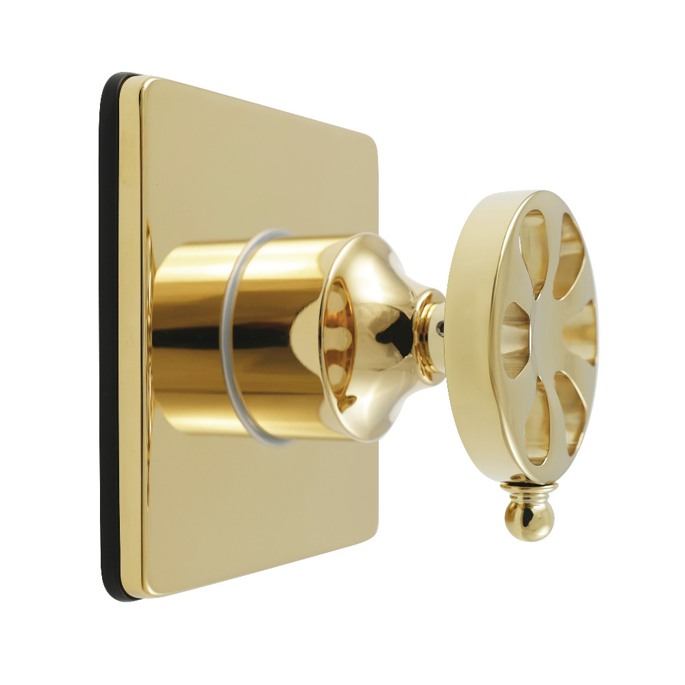 KS3042RX Belknap Single-Handle Three-Way Diverter Valve with Square Trim Kit - Polished Brass
