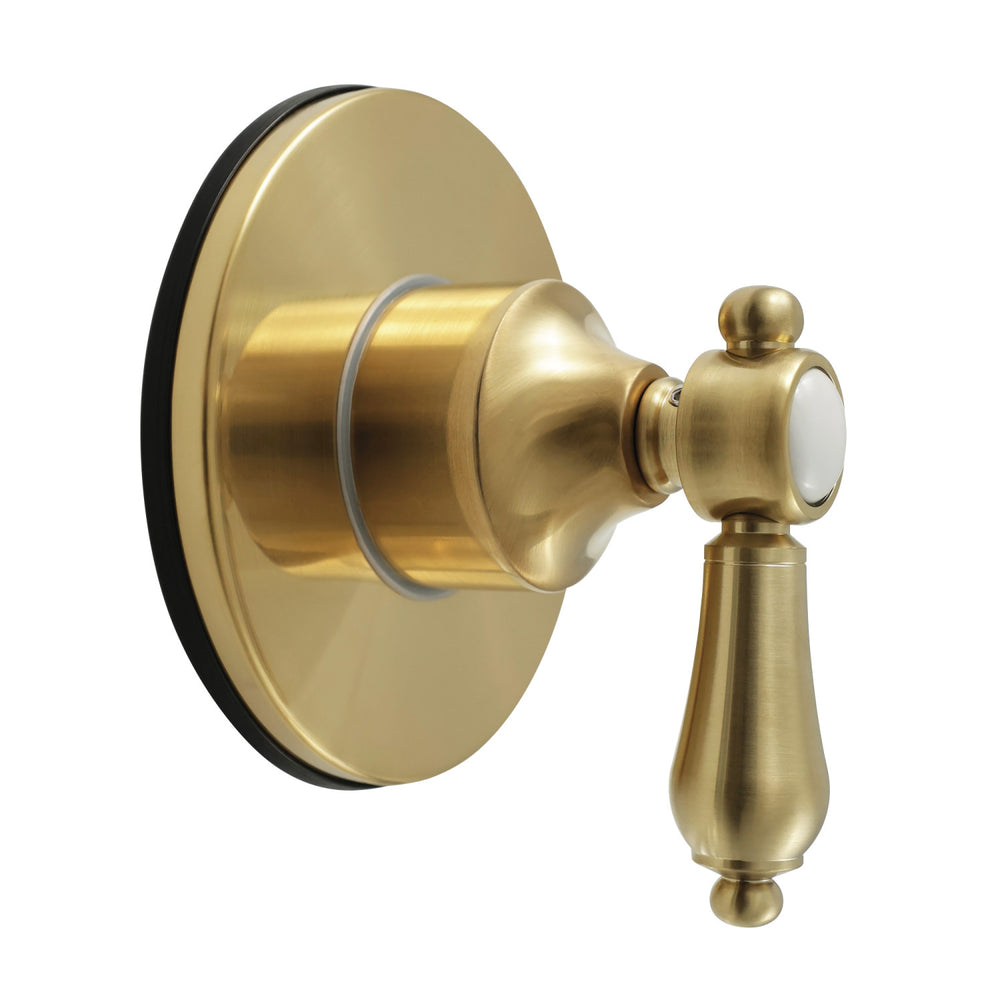 KS4037BAL Heirloom Single-Handle Six-Way Diverter Valve with Round Trim Kit, Brushed Brass