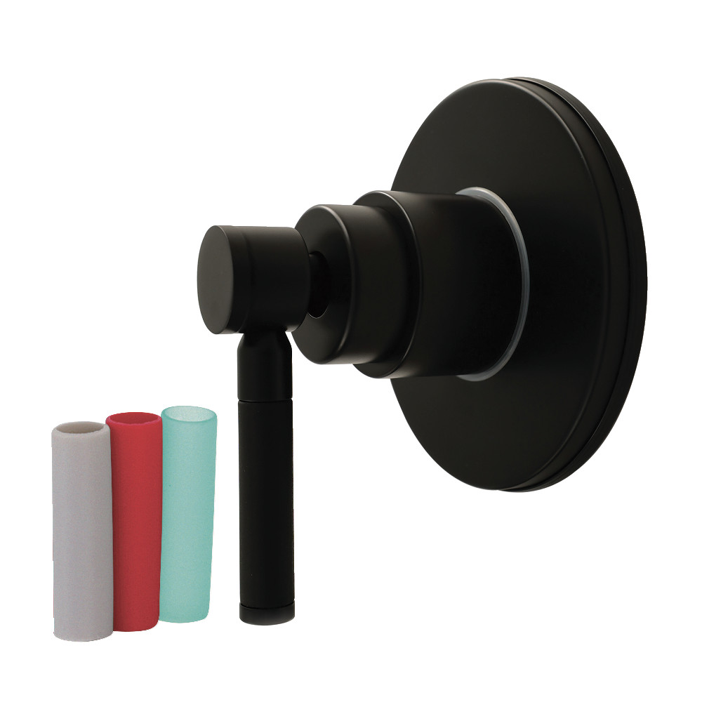 KS4030DKL Kaiser Single-Handle Six-Way Diverter Valve with Round Trim Kit - Matte Black
