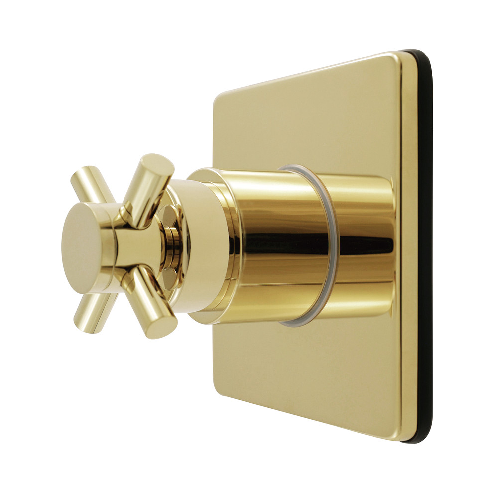KS4042DX Concord Single-Handle Six-Way Diverter Valve with Square Trim Kit - Polished Brass