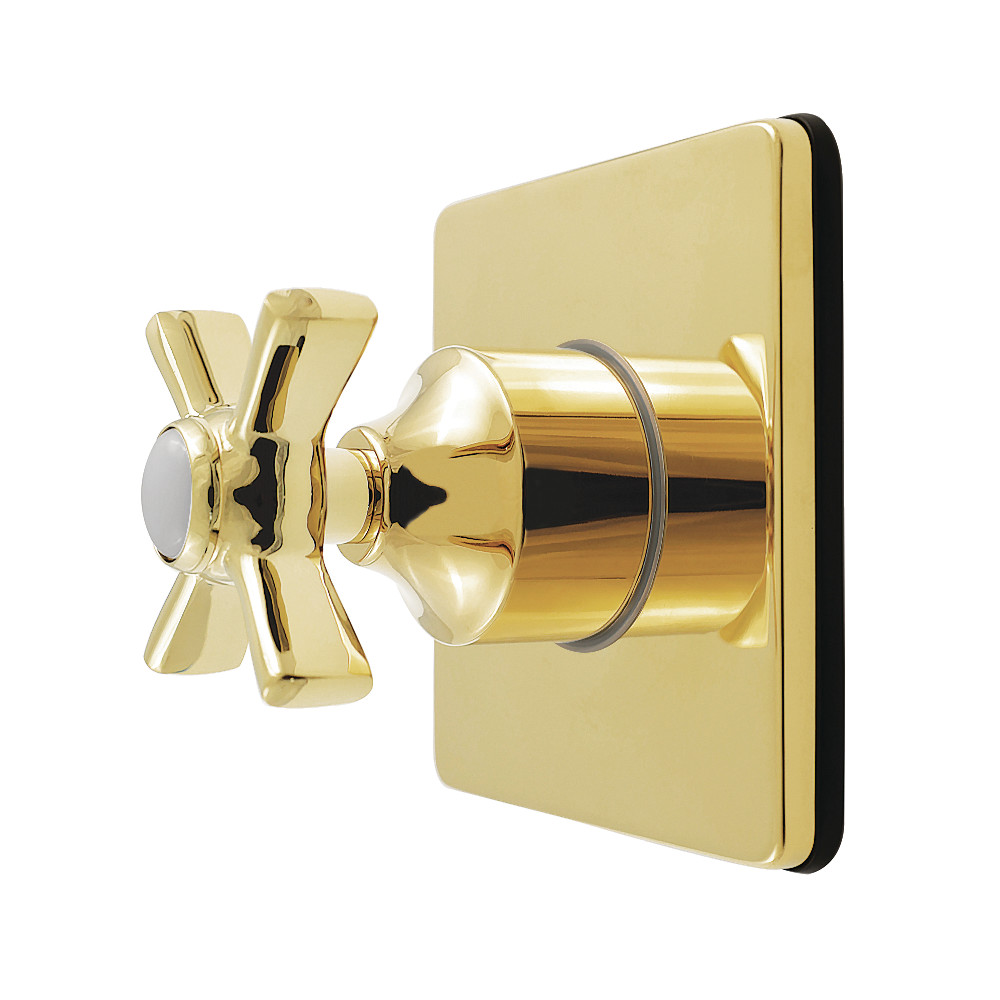 KS4042ZX Millennium Single-Handle Six-Way Diverter Valve with Square Trim Kit - Polished Brass
