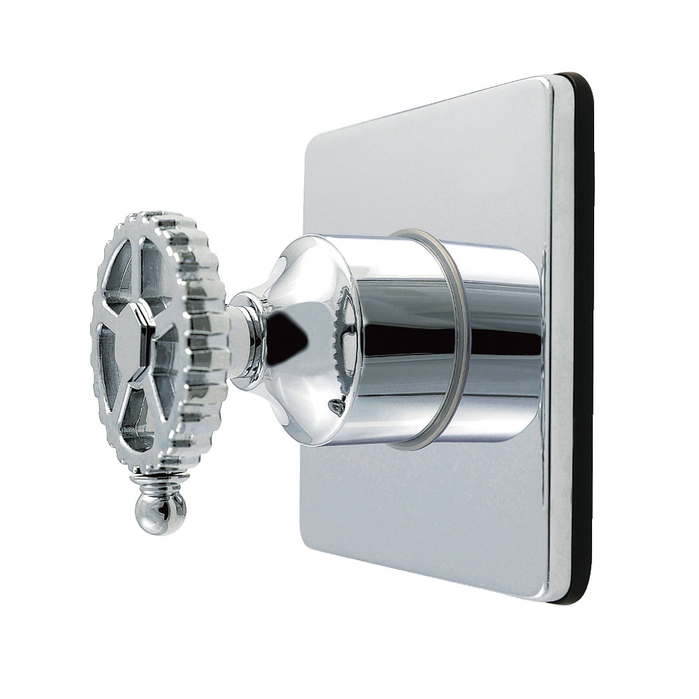 KS4041CG Fuller Single-Handle Six-Way Diverter Valve with Square Trim Kit - Polished Chrome