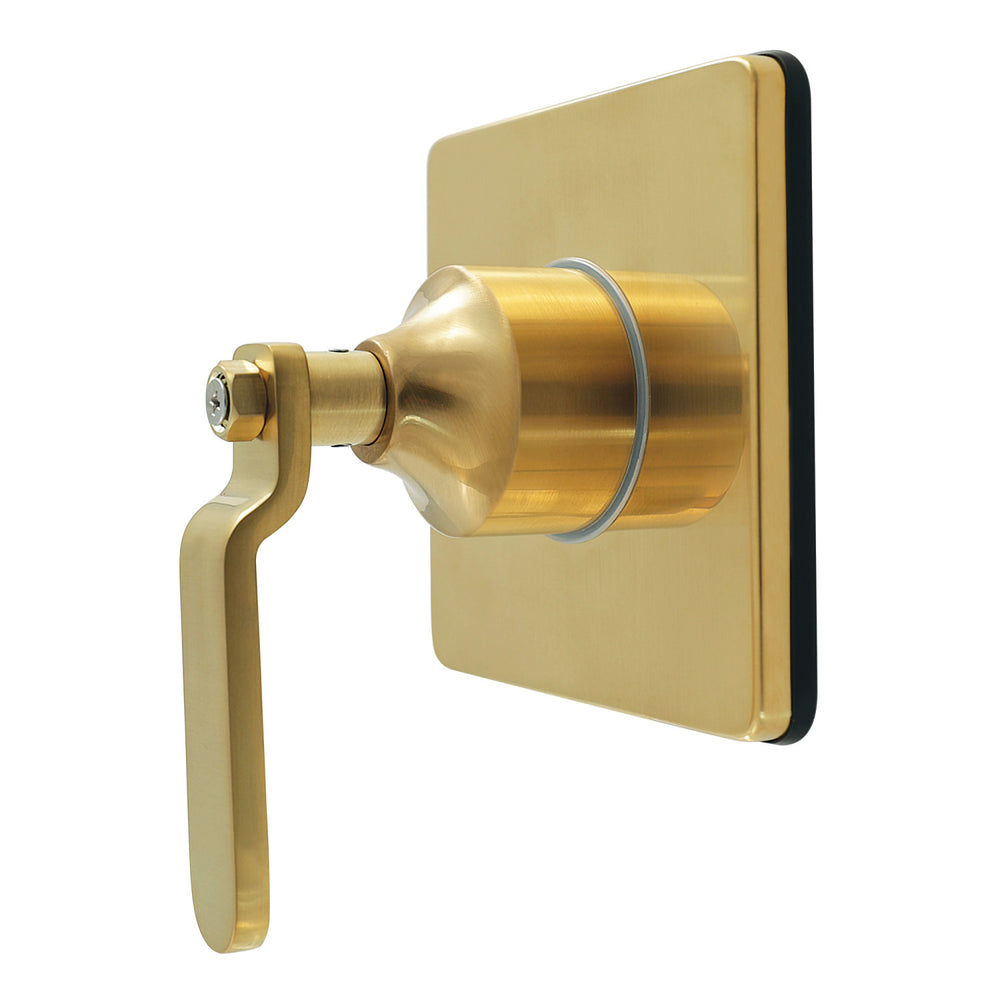 KS4047KL Whitaker Single-Handle Six-Way Diverter Valve with Square Trim Kit, Brushed Brass