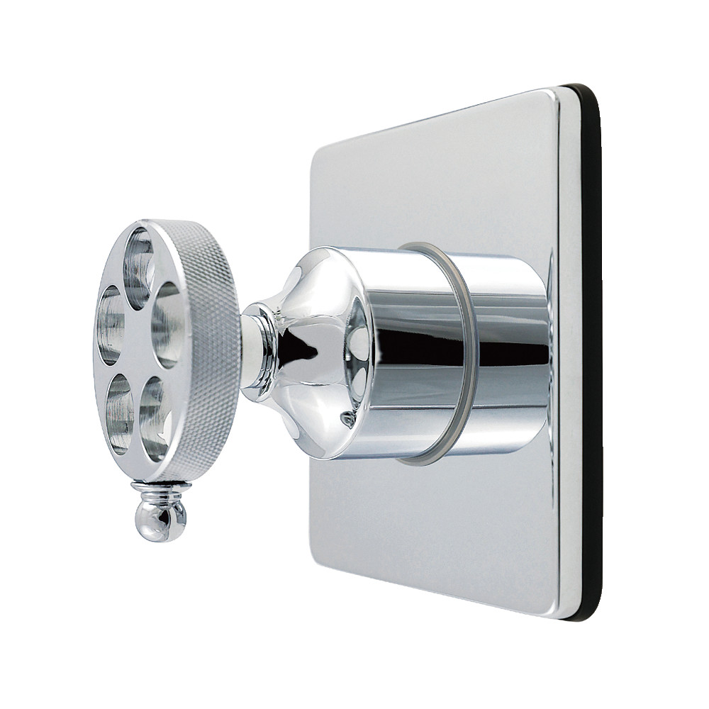 KS4041RKZ Wendell Single-Handle Six-Way Diverter Valve with Knurled Handle & Square Trim Kit - Polished Chrome