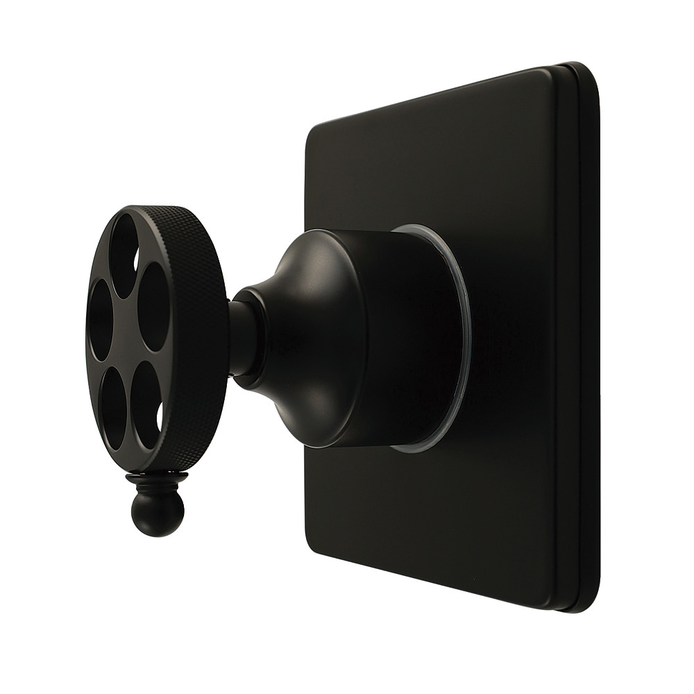 KS4040RKZ Wendell Single-Handle Six-Way Diverter Valve with Knurled Handle & Square Trim Kit - Matte Black