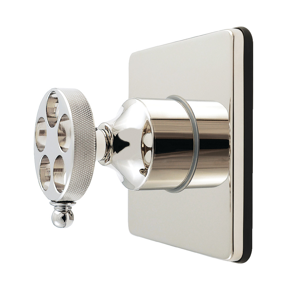 KS4046RKZ Wendell Single-Handle Six-Way Diverter Valve with Knurled Handle & Square Trim Kit - Polished Nickel
