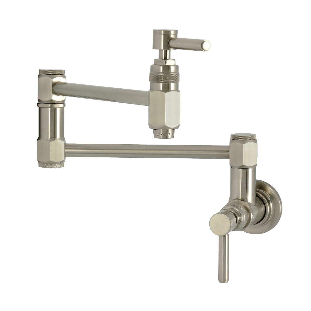 Picture of Kingston Brass KS5108DL Concord Wall Mount Pot Filler Faucet - Brushed Nickel