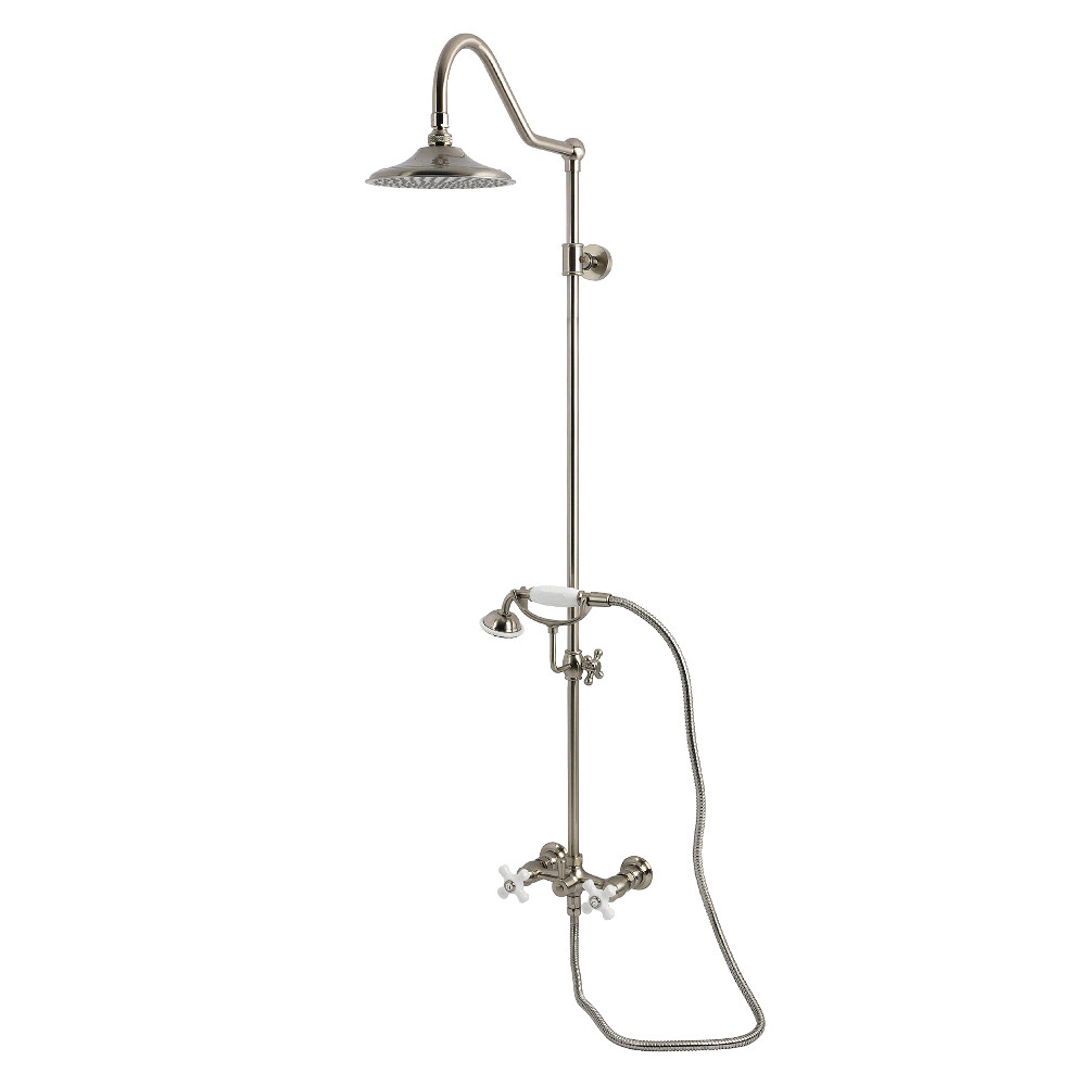 CCK3668PX 21.81 x 6 x 49.93 in. Wall Mount Rain Drop Shower System with Hand Shower, Brushed Nickel