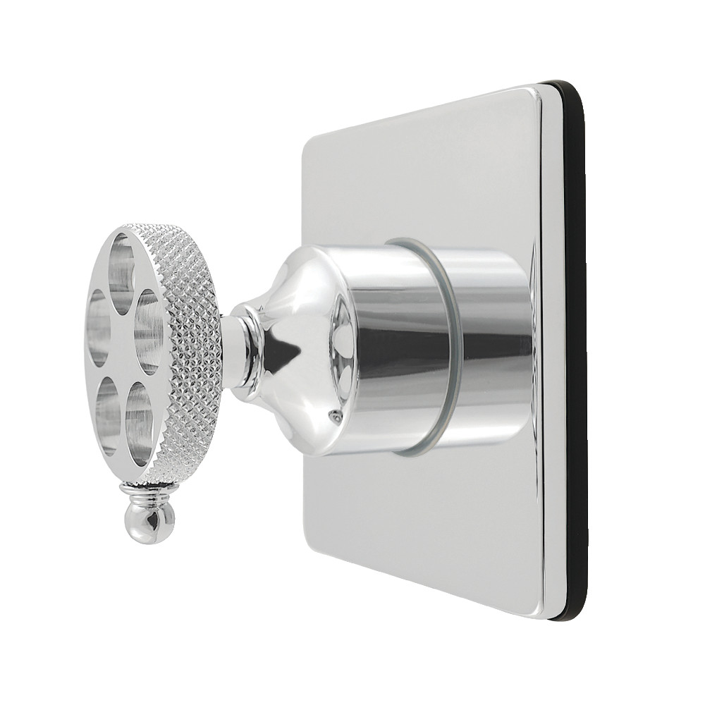 KS4041RKX Webb Single-Handle Six-Way Diverter Valve with Knurled Handle & Square Trim Kit - Polished Chrome